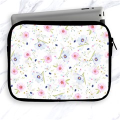 Floral Pink Blue Apple Ipad 2/3/4 Zipper Cases by HermanTelo