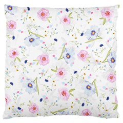 Floral Pink Blue Standard Flano Cushion Case (one Side)