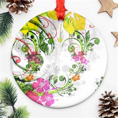 Flowers Floral Ornament (round) by HermanTelo