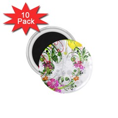 Flowers Floral 1 75  Magnets (10 Pack)  by HermanTelo