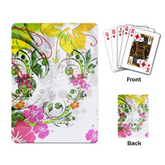 Flowers Floral Playing Cards Single Design