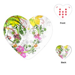 Flowers Floral Playing Cards (heart) by HermanTelo