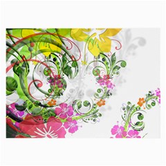 Flowers Floral Large Glasses Cloth