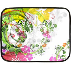 Flowers Floral Double Sided Fleece Blanket (mini) 