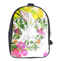 Flowers Floral School Bag (large)