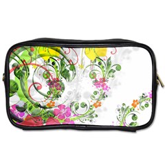 Flowers Floral Toiletries Bag (two Sides)