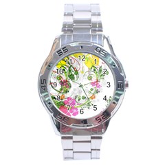 Flowers Floral Stainless Steel Analogue Watch