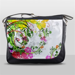 Flowers Floral Messenger Bag