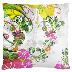 Flowers Floral Large Cushion Case (one Side)