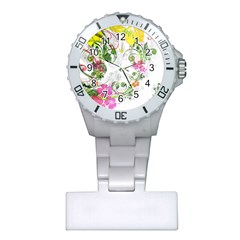 Flowers Floral Plastic Nurses Watch