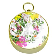 Flowers Floral Gold Compasses