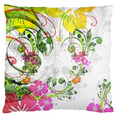 Flowers Floral Standard Flano Cushion Case (one Side) by HermanTelo