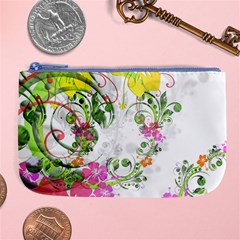 Flowers Floral Large Coin Purse