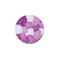 Floral Purple Golf Ball Marker