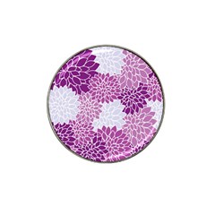 Floral Purple Hat Clip Ball Marker (4 Pack)