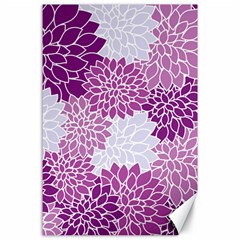 Floral Purple Canvas 24  X 36  by HermanTelo