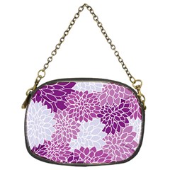 Floral Purple Chain Purse (two Sides)