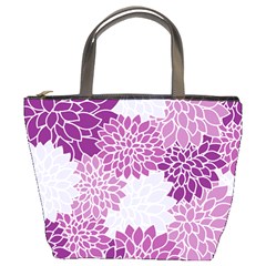 Floral Purple Bucket Bag