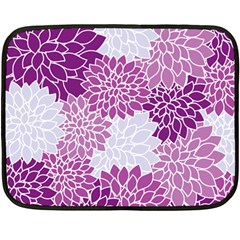 Floral Purple Fleece Blanket (mini)