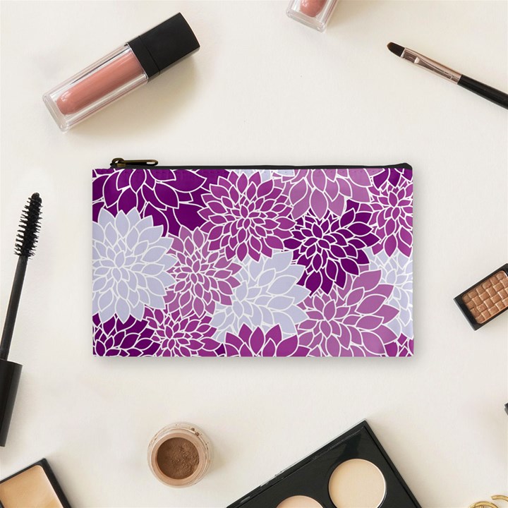 Floral Purple Cosmetic Bag (Small)