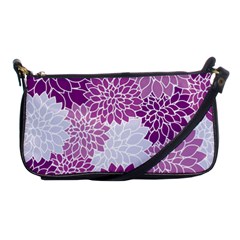 Floral Purple Shoulder Clutch Bag