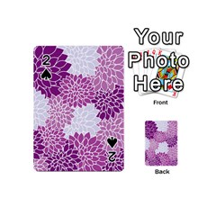 Floral Purple Playing Cards Double Sided (mini)