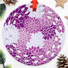 Floral Purple Ornament (round Filigree)