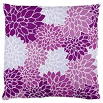 Floral Purple Large Cushion Case (One Side) Front