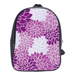 Floral Purple School Bag (xl)