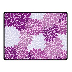 Floral Purple Double Sided Fleece Blanket (small) 