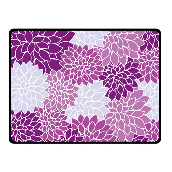 Floral Purple Double Sided Fleece Blanket (Small) 