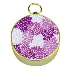 Floral Purple Gold Compasses