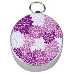 Floral Purple Silver Compasses