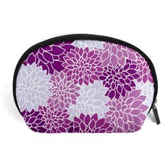 Floral Purple Accessory Pouch (large)