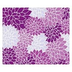 Floral Purple Double Sided Flano Blanket (small) 