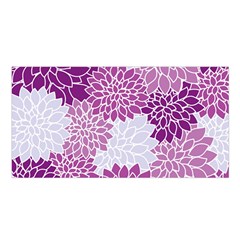 Floral Purple Satin Shawl