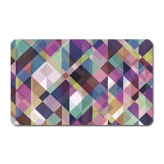 Geometric Blue Violet Pink Magnet (Rectangular)