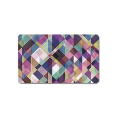 Geometric Blue Violet Pink Magnet (Name Card)