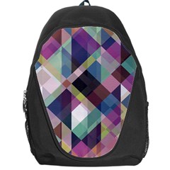 Geometric Blue Violet Pink Backpack Bag by HermanTelo