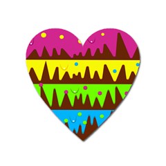 Illustration Abstract Graphic Rainbow Heart Magnet