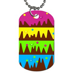 Illustration Abstract Graphic Rainbow Dog Tag (one Side) by HermanTelo