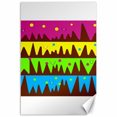 Illustration Abstract Graphic Rainbow Canvas 24  X 36 