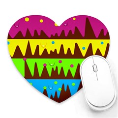 Illustration Abstract Graphic Rainbow Heart Mousepads