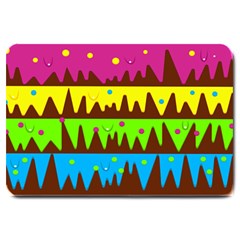 Illustration Abstract Graphic Rainbow Large Doormat 