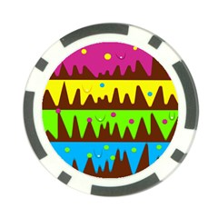 Illustration Abstract Graphic Rainbow Poker Chip Card Guard