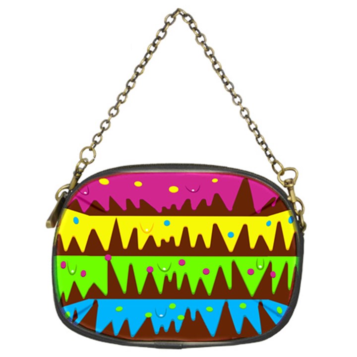 Illustration Abstract Graphic Rainbow Chain Purse (Two Sides)