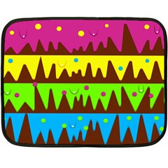 Illustration Abstract Graphic Rainbow Double Sided Fleece Blanket (mini) 