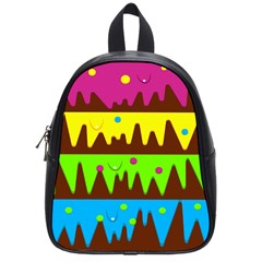 Illustration Abstract Graphic Rainbow School Bag (small)