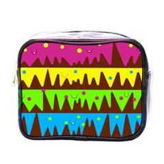 Illustration Abstract Graphic Rainbow Mini Toiletries Bag (one Side)