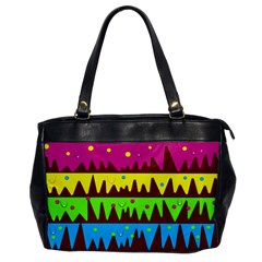 Illustration Abstract Graphic Rainbow Oversize Office Handbag by HermanTelo